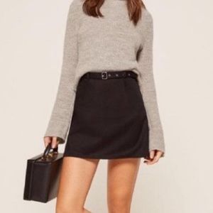 Reformation black belted skirt